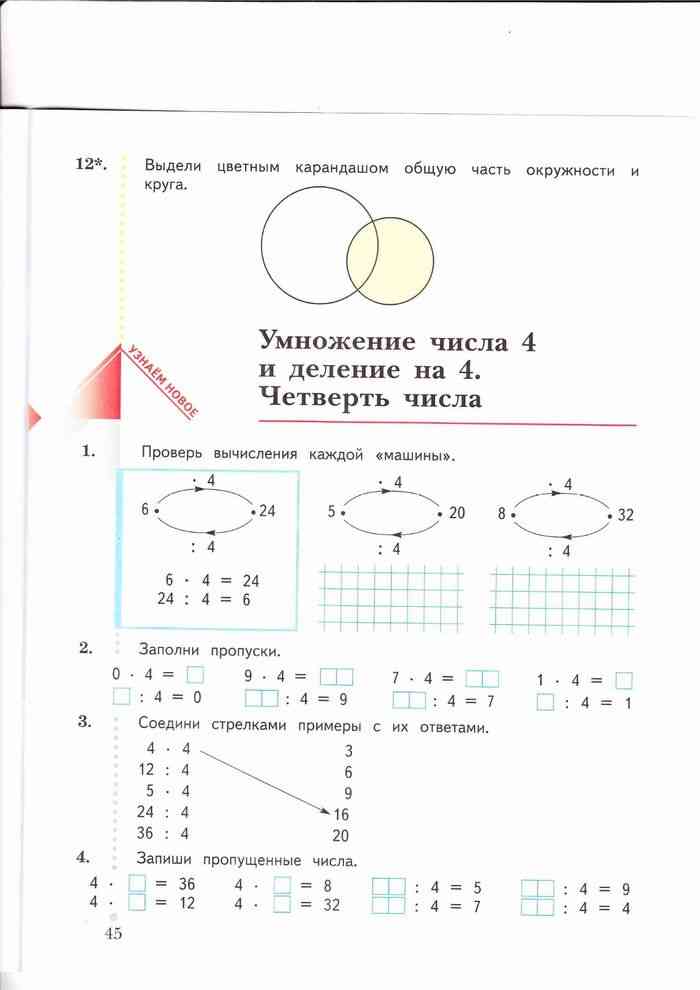 Математика учебник четвертый класс вторая часть юдачева