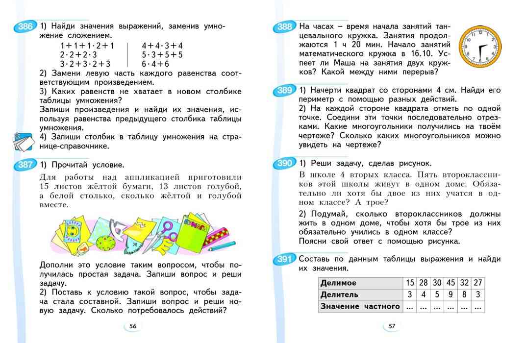 Математика вторая часть школа россии ответы
