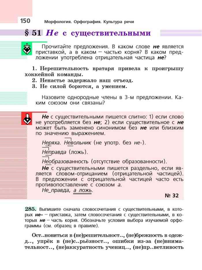 Русский язык 6 класс учебник правила