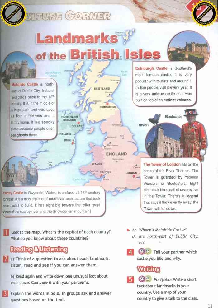 Англ сборник 7 класс. Landmarks of the British Isles. Landmarks of the British Isles 7 класс. Spotlight 7 класс. Карта landmarks of the British Isles.