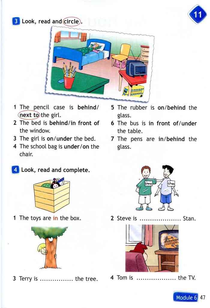 Модуль 3 рабочая тетрадь. Look read and circle 3 класс. Read and circle 4 класс. Read and circle 3 класс рабочая тетрадь.